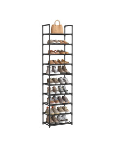 Estante para Zapatos SONGMICS 10 Niveles Negro 27,94x44,96 cm