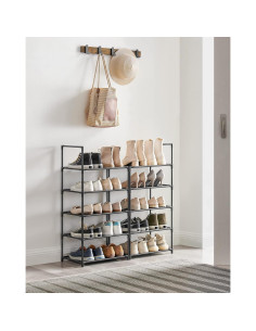 Estante para Zapatos SONGMICS 10 Niveles Negro 27,94x44,96 cm 2