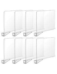 Divisores de Estante Acrílico Boao 8 Pcs 30x20 cm