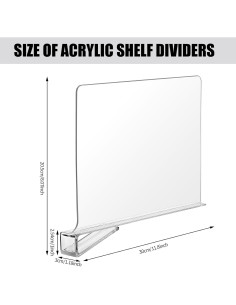 Divisores de Estante Acrílico Boao 8 Pcs 30x20 cm 2