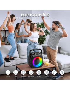 Máquina de Karaoke CYY K9M Bluetooth 15W con 2 Micrófonos 2