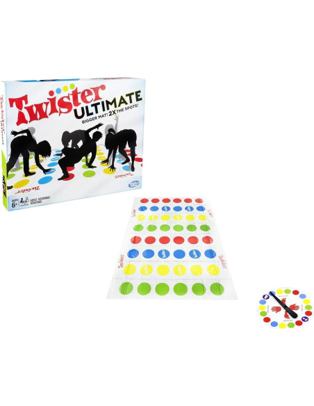 Juego Twister Ultimate Hasbro - Alfombra Grande Multicolor Juego Twister Ultimate Hasbro - Alfombra Grande Multicolor