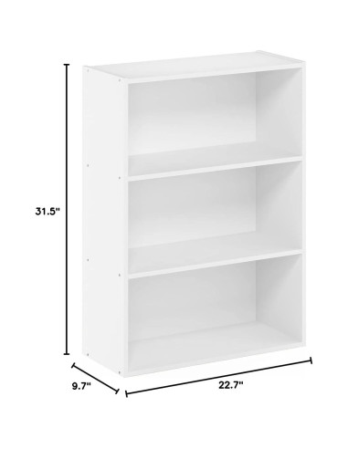 Estantería Abierta Furinno Pasir 3 Niveles Blanco