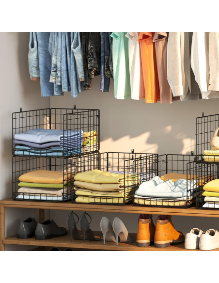 Organizador de Closet Cidaziya 4 Niveles Plegable Negro