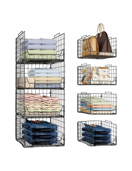 Organizadores de Closet Jakyitvi 4 Pack Metal 30,99x41,19x88,93cm