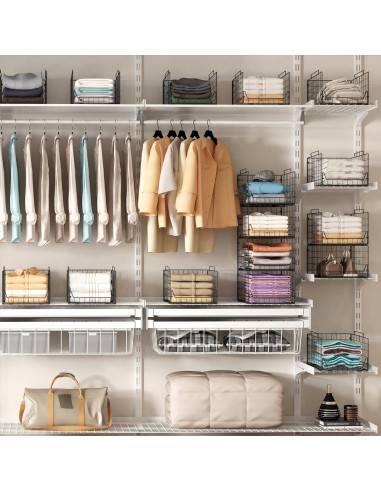 Organizadores de Closet Jakyitvi 4 Pack Metal 30,99x41,19x88,93cm