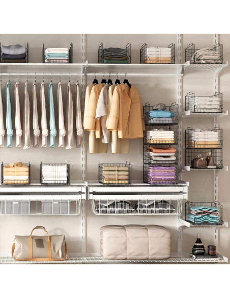 Organizadores de Closet Jakyitvi 4 Pack Metal 30,99x41,19x88,93cm