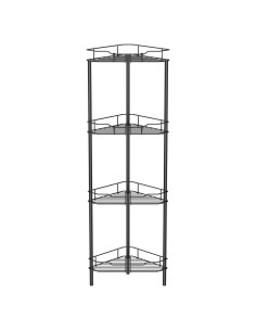 Organizador de Ducha de Esquina HuggieGems 4 Niveles Negro