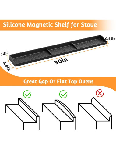 Estante Magnético de Silicona Foeacry 76,2 cm Cocina