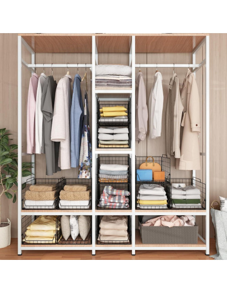 Organizadores de Closet Jakyitvi 4 Pack Metal 30,99x41,19x88,93cm