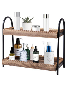 Organizador de Encimera de Baño BDBDYEAY 2 Niveles Madera