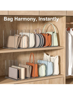 Organizador de Bolsos SortNStore 2 Estantes Ajustable Transparente 2