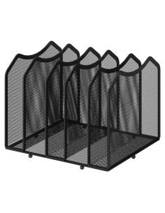 Organizador de Archivos de Malla Simple Trending 5 Secciones Negro