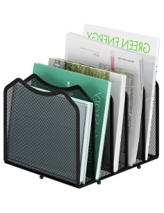 Organizador de Archivos de Malla Simple Trending 5 Secciones Negro 2