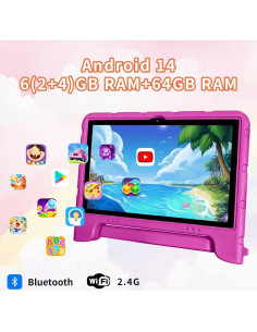Tableta para Niños EDDBNi 10 Pulgadas 64GB Rosa 2