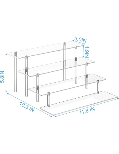 Soporte Organizador Acrílico 4 Niveles para Perfume Henable