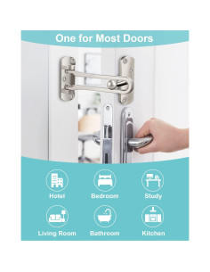 Cerradura de Seguridad CRANACH para Puerta - Aluminio Niquelado 2