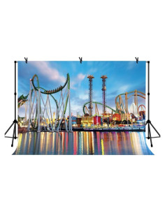 Fondo de Fotografía Vinilo Verde-Azul 213x152cm LYLYCTY