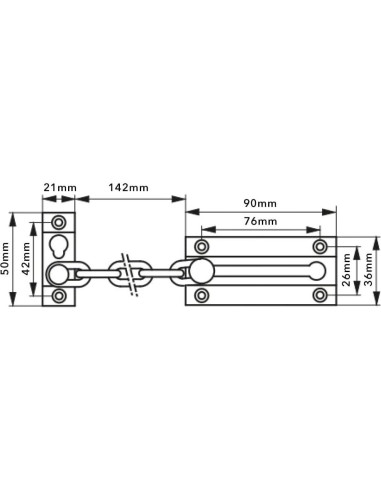 Cerradura de Cadena Thirard Acero Inoxidable 14.2 cm Oro