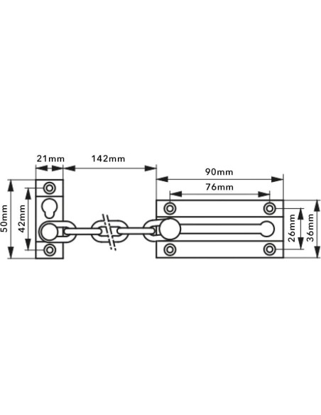 Cerradura de Cadena Thirard Acero Inoxidable 14.2 cm Oro