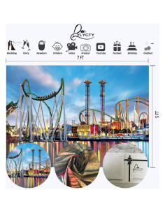 Fondo de Fotografía Vinilo Verde-Azul 213x152cm LYLYCTY 2