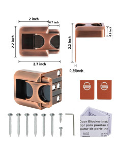 Cerradura de Seguridad LMARALIN Cobre 800 lbs para Puerta 2
