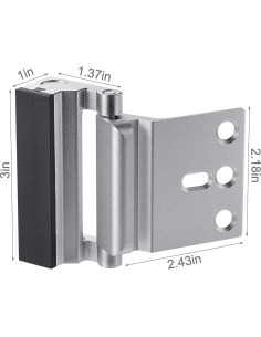 Cerradura de Refuerzo de Seguridad Lokytobi 2Pack Aluminio 2