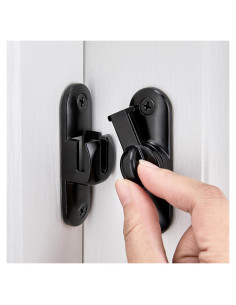 Cerradura de Puerta de Granero INIRET Negra 90/180 Grados