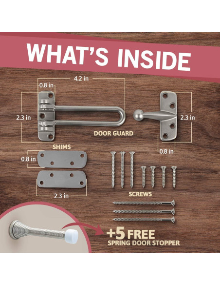 Cerradura de Puerta Jack N'Drill Metal Reforzado Níquel Satinado