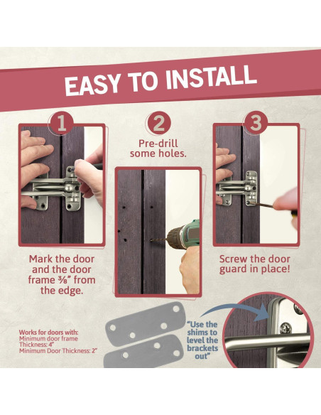 Cerradura de Puerta Jack N'Drill Metal Reforzado Níquel Satinado