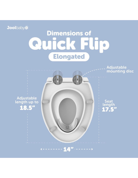 Asiento de Inodoro Alargado Jool Baby con Orinal y Cierre Lento