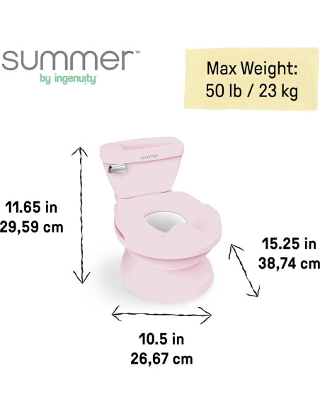 Inodoro de Entrenamiento Summer Ingenuity Mi Tamaño Rosa 22,68 kg