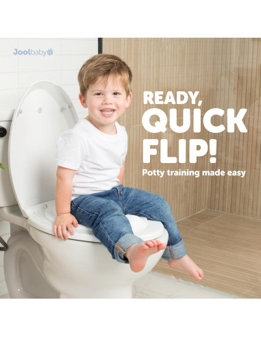 Asiento de Inodoro Alargado Jool Baby con Orinal y Cierre Lento