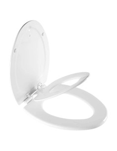 Asiento de Inodoro Mayfair 1888SLOW Elongado Blanco con Asiento Infantil