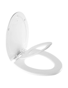 Asiento de Inodoro Mayfair 2-en-1 Blanco Alargado