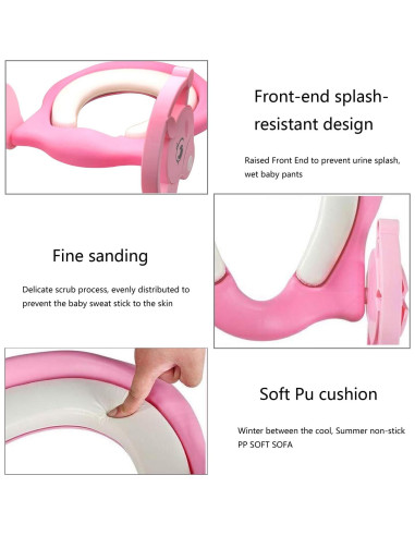Asiento de Entrenamiento para Baño XKMT Rosa con Escalera