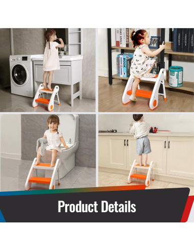 Escalera Plegable para Niños STOODER 2 Pasos Antideslizante