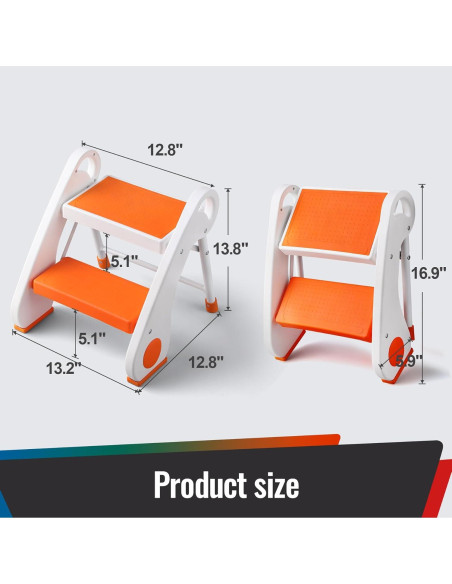 Escalera Plegable para Niños STOODER 2 Pasos Antideslizante