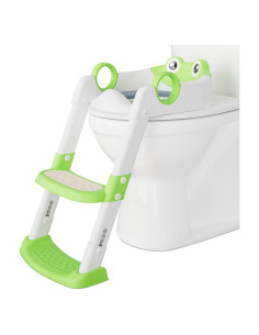 Asiento de Entrenamiento para Baño 2 en 1 Verde Ajustable