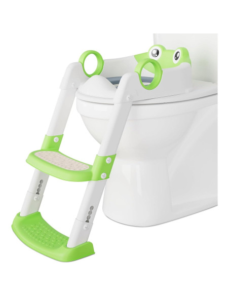 Asiento de Entrenamiento para Baño 2 en 1 Verde Ajustable