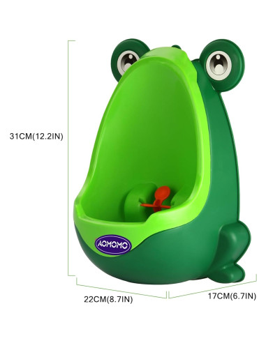 Orinal de Entrenamiento Rana Verde para Niños 2-6 Años