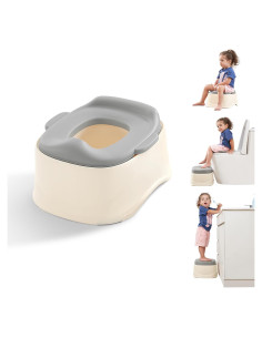 Orinal de Entrenamiento 3-en-1 Yacul Blanco y Gris