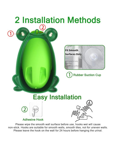 Orinal de Entrenamiento Rana Verde para Niños 2-6 Años