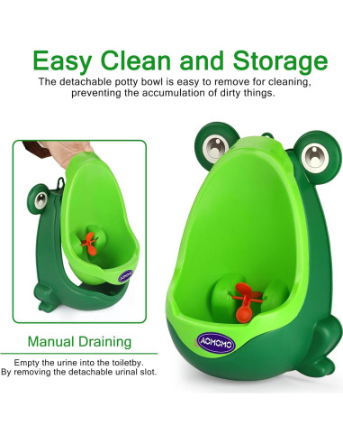 Orinal de Entrenamiento Rana Verde para Niños 2-6 Años