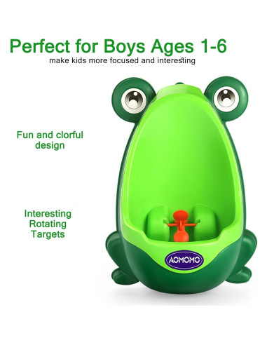 Orinal de Entrenamiento Rana Verde para Niños 2-6 Años