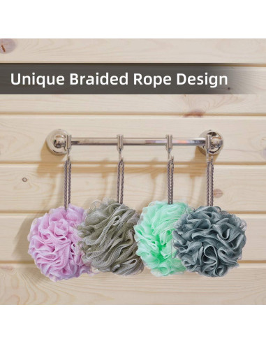 Esponja de Baño Loofah Novosun Exfoliante Suave 4 Piezas