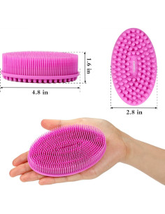 Exfoliante de Cuerpo de Silicona TOPODO - Set 3 Esponjas 2