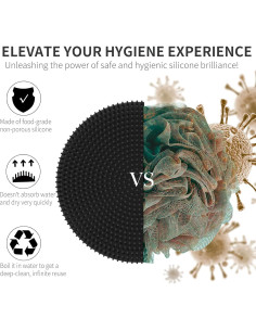 Exfoliador Corporal de Silicona BEAUTAIL Negro 10,5 cm 2