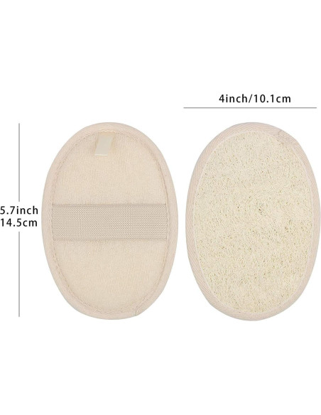 Paquete de 10 Esponjas Exfoliantes de Lufa Natural Mooerca