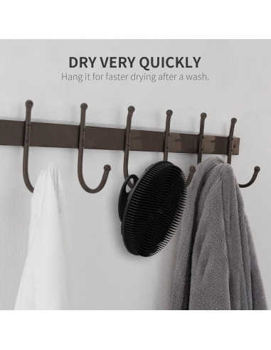 Exfoliador Corporal de Silicona BEAUTAIL Negro 10,5 cm